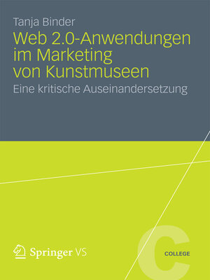 cover image of Web 2.0-Anwendungen im Marketing von Kunstmuseen
